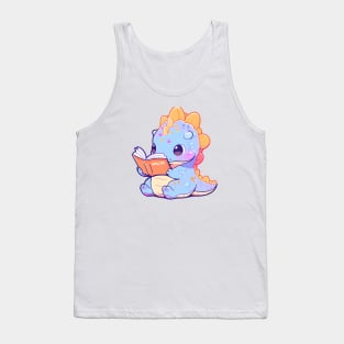 Cute Bookish Dino Tank Top